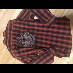 Mens 2XL Harley Davidson Flannel Shirt